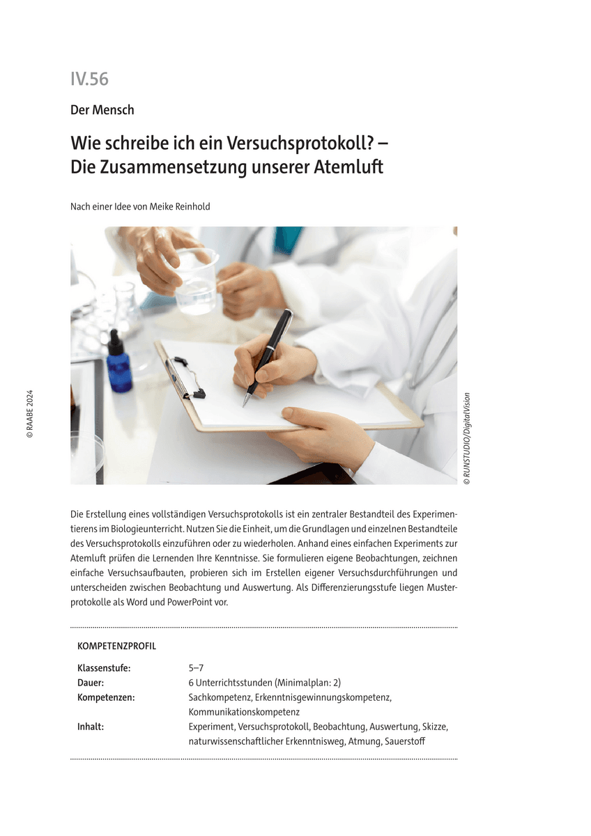 Wie schreibe ich ein Versuchsprotokoll?