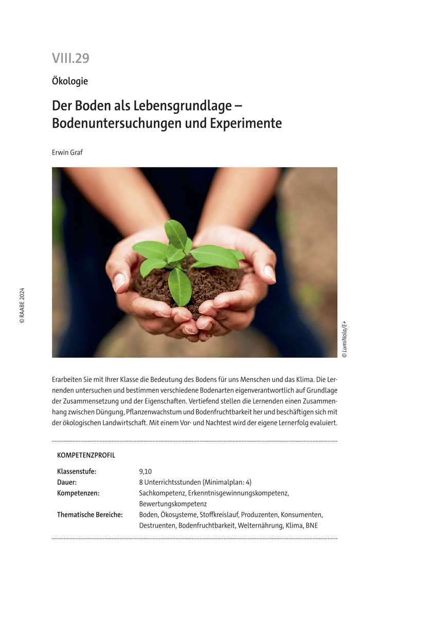 Der Boden als Lebensgrundlage