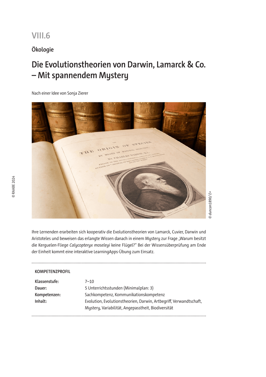 Die Evolutionstheorien von Darwin, Lamarck & Co.