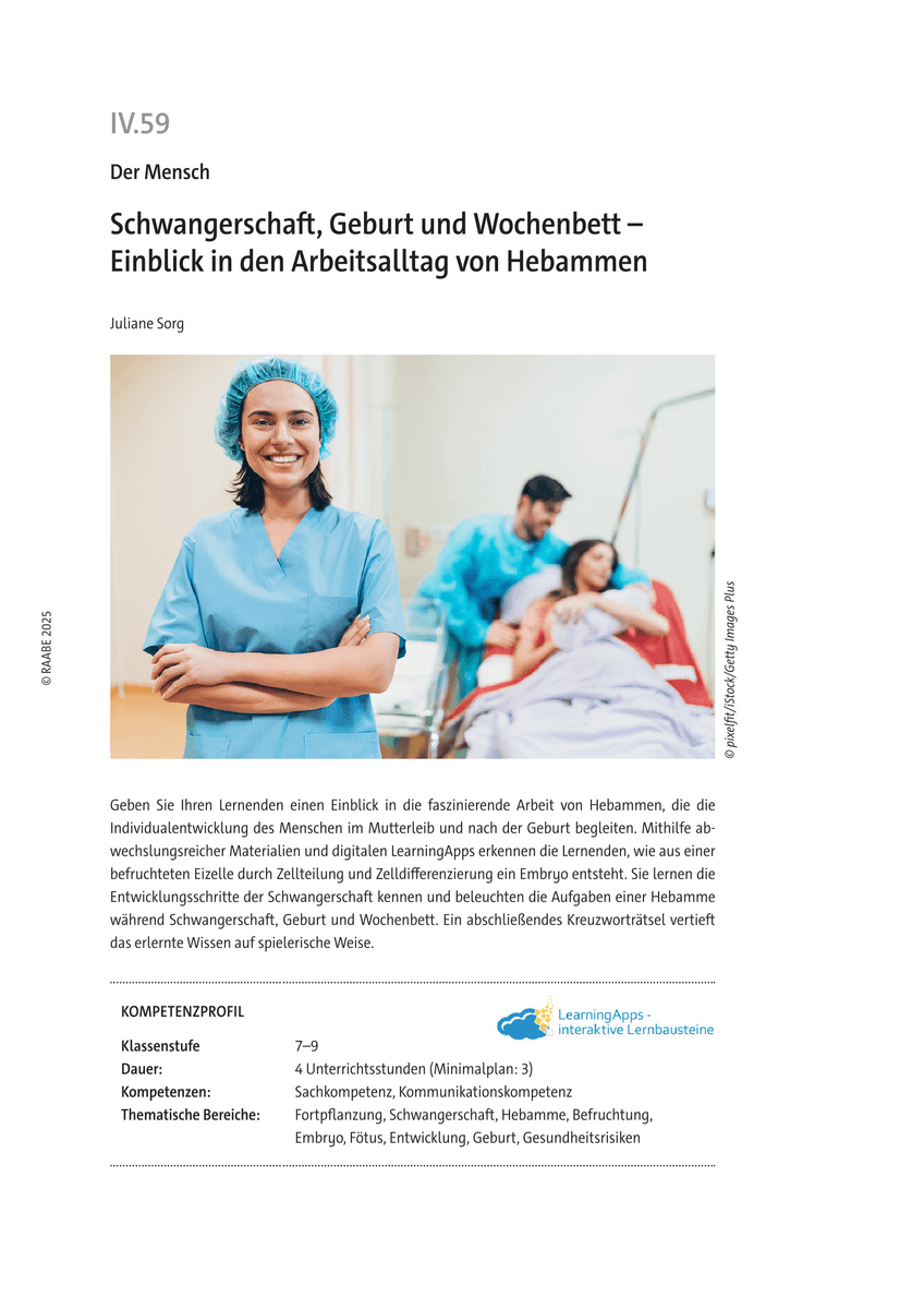 Schwangerschaft, Geburt und Wochenbett