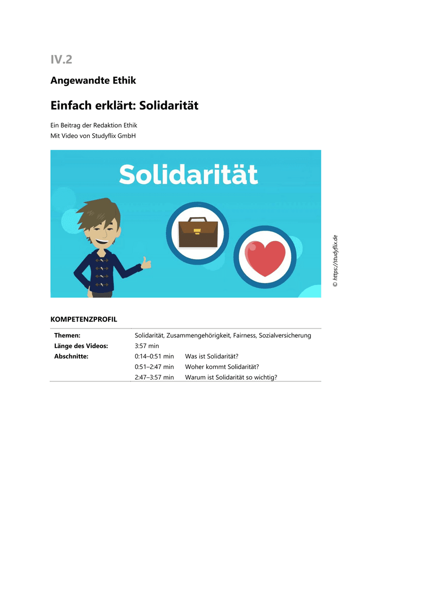 Einfach erklärt: Solidarität