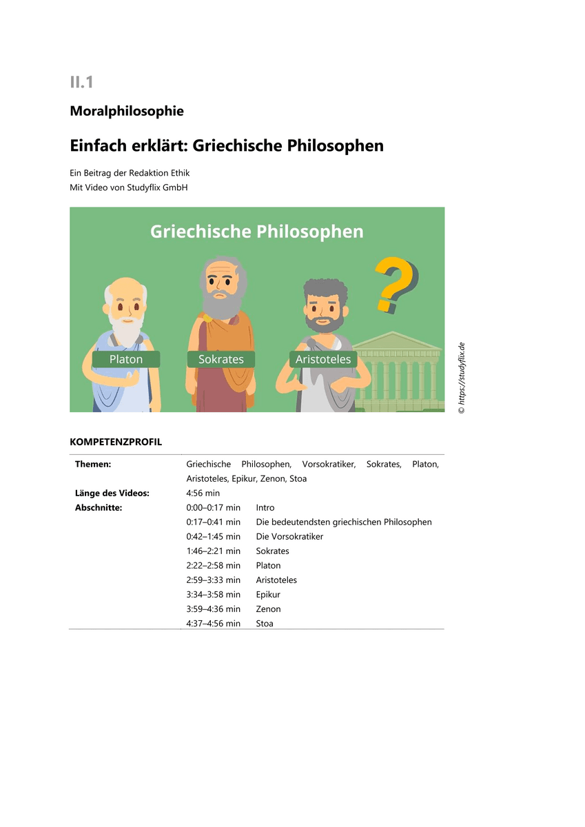 Einfach erklärt: Griechische Philosophen