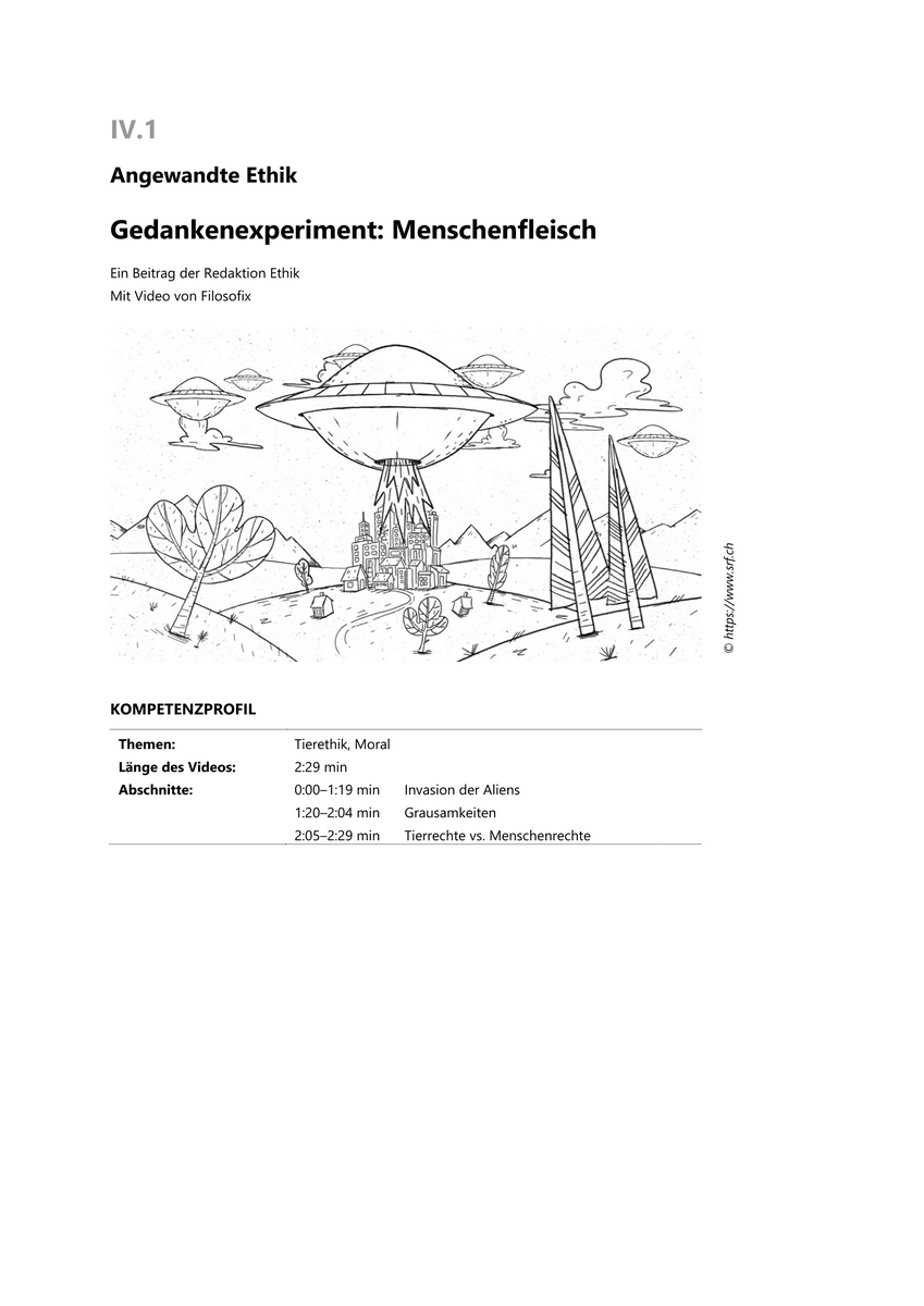 Gedankenexperiment: Menschenfleisch