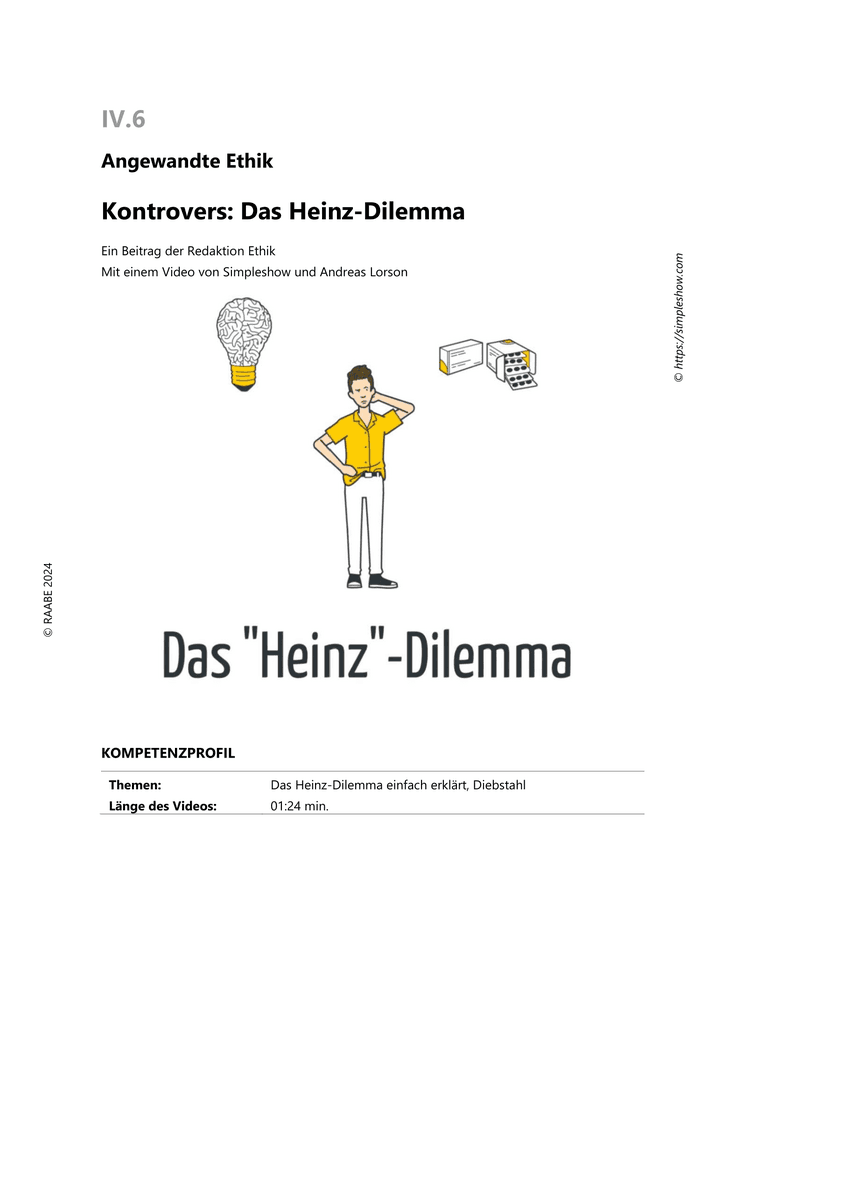 Kontrovers: Das Heinz-Dilemma