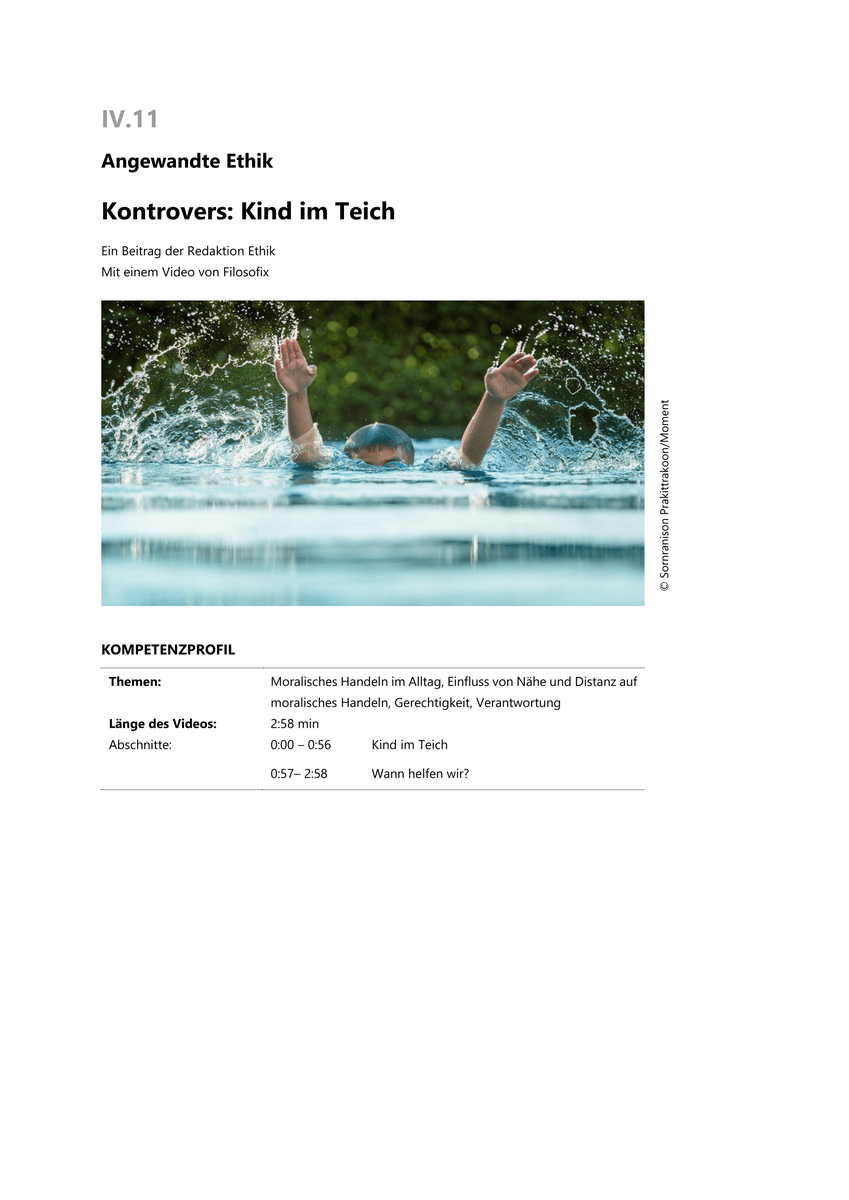 Kontrovers: Kind im Teich