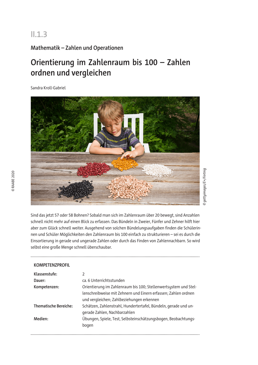Orientierung im Zahlenraum bis 100
