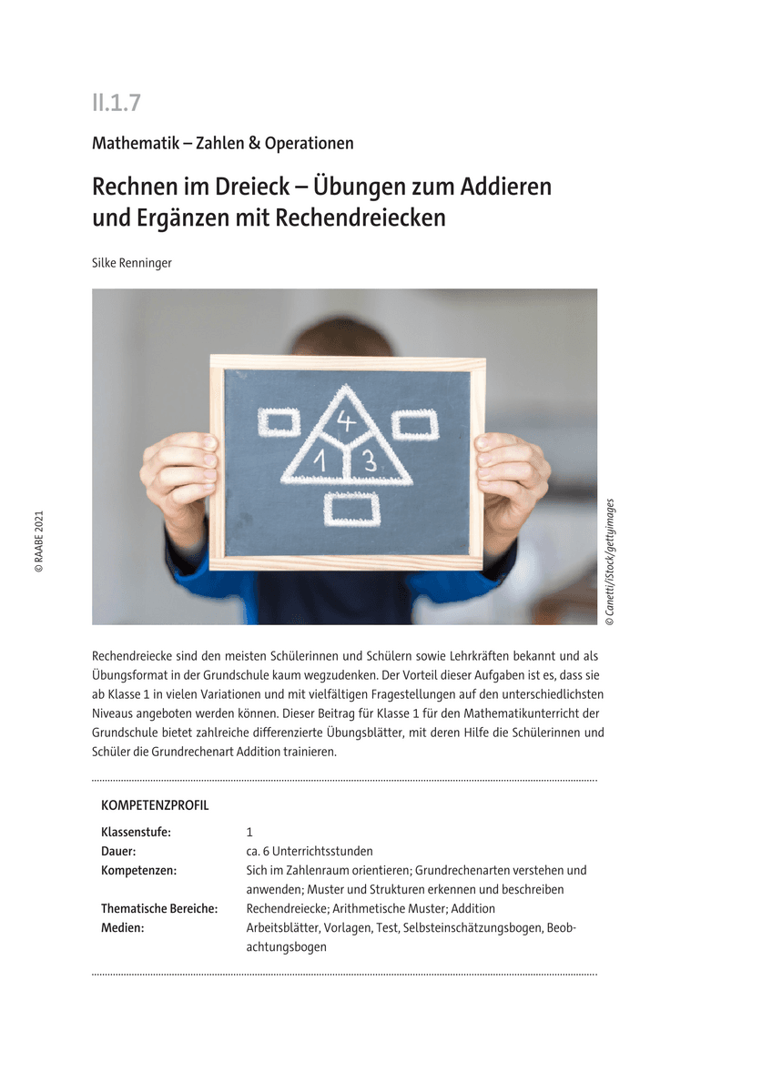 Rechnen im Dreieck
