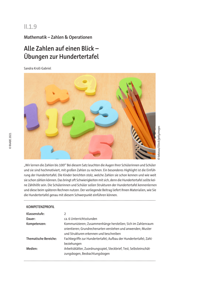 Alle Zahlen auf einen Blick