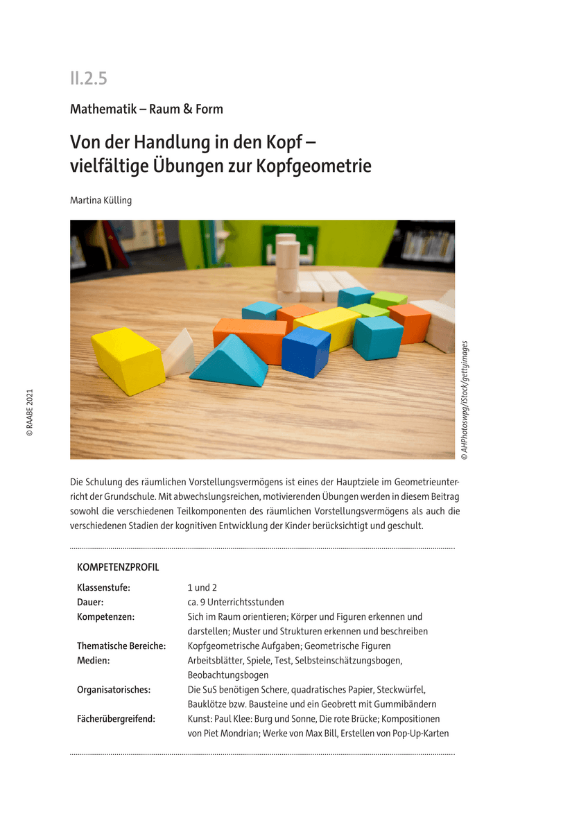 Von der Handlung in den Kopf