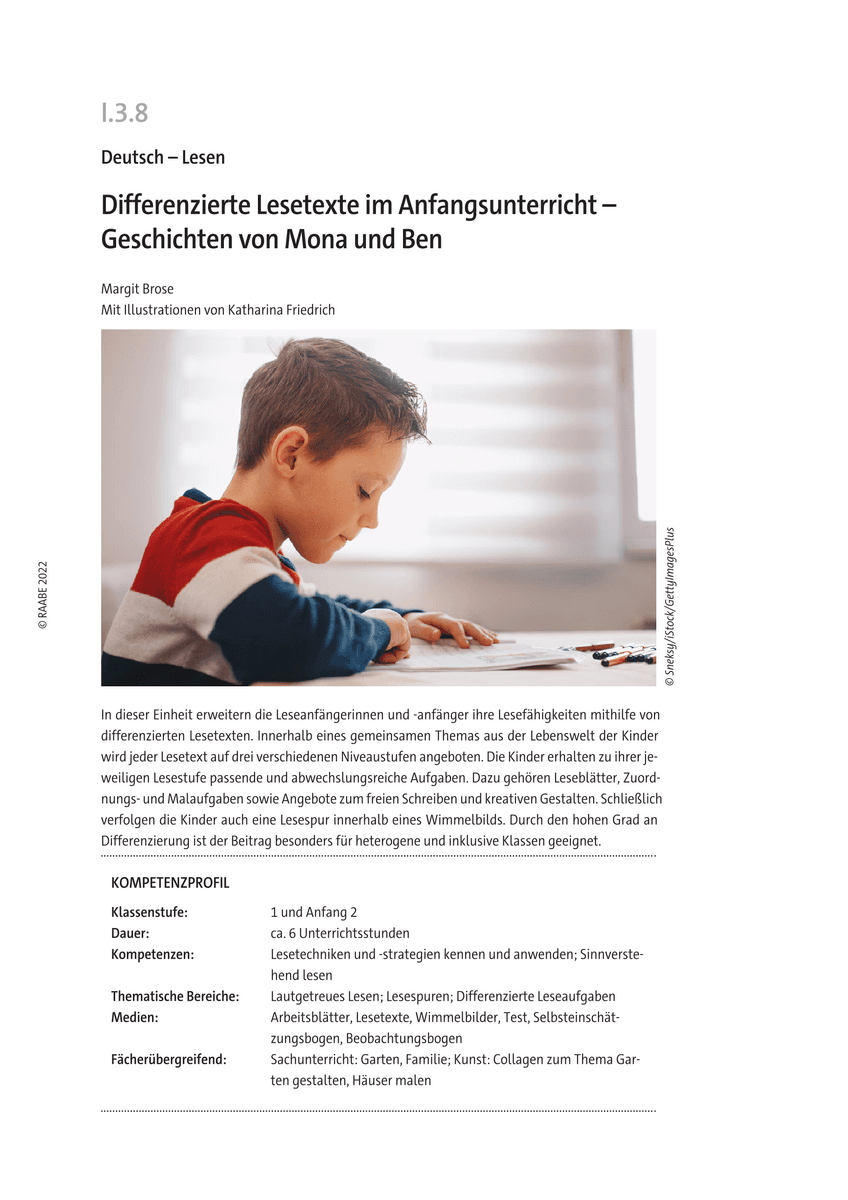 Differenzierte Lesetexte im Anfangsunterricht
