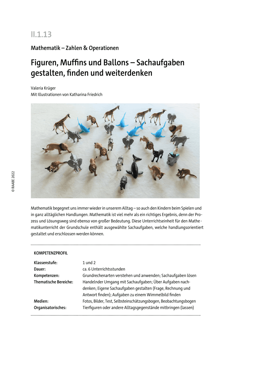 Sachaufgaben gestalten, finden und weiterdenken