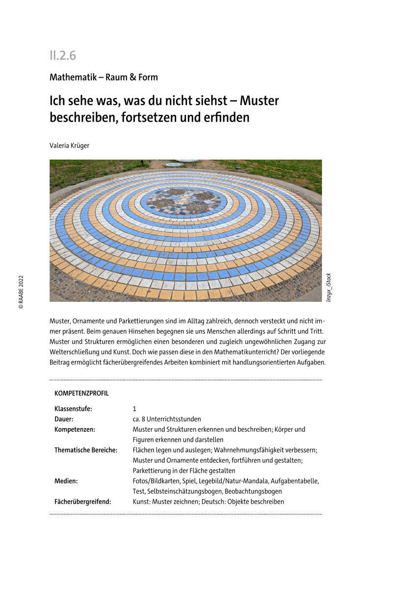 Muster beschreiben, fortsetzen und erfinden
