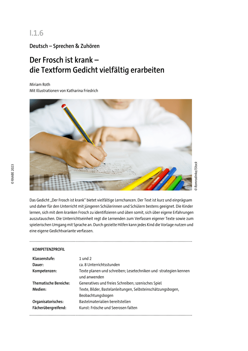 Der Frosch ist krank