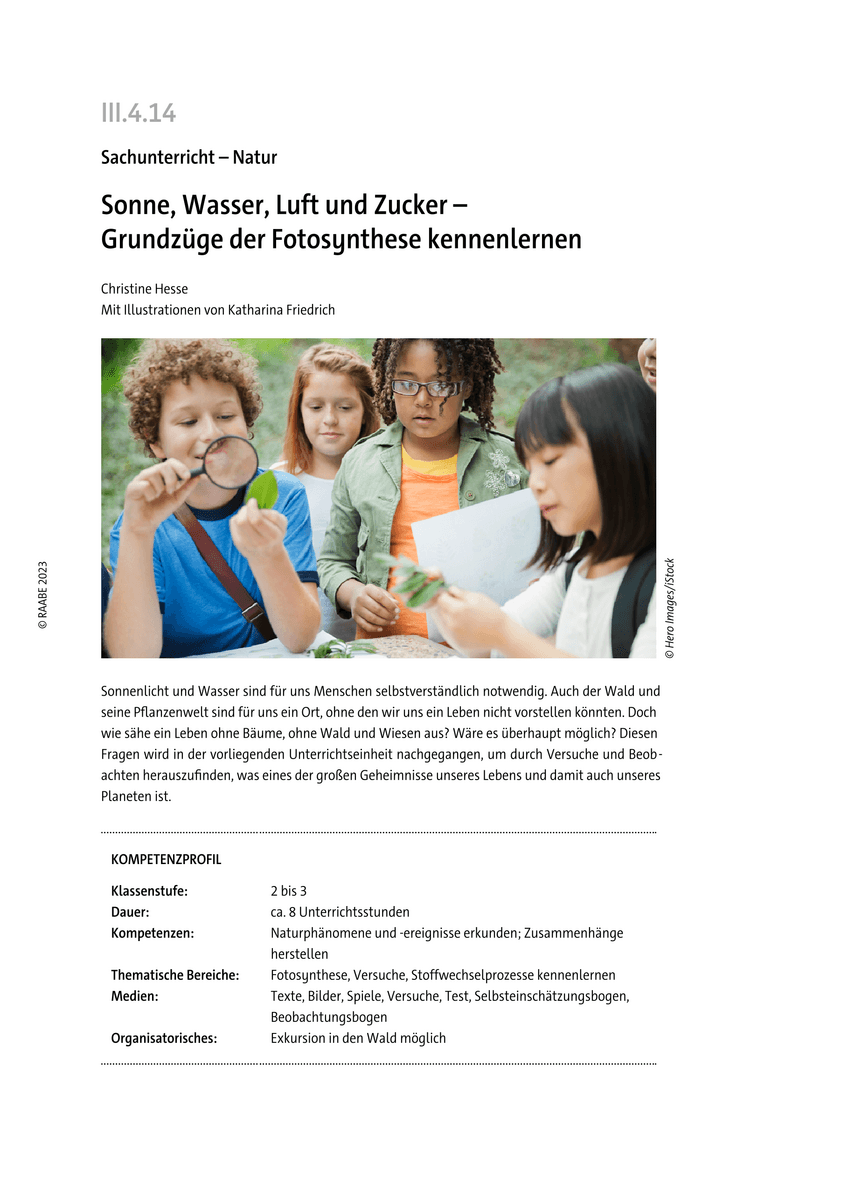 Sonne, Wasser, Luft und Zucker