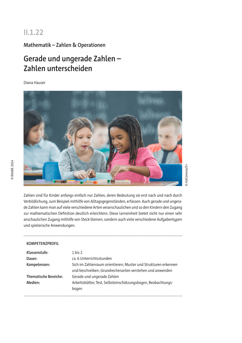 Gerade und ungerade Zahlen