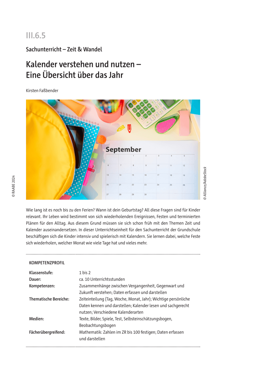 Kalender verstehen und nutzen
