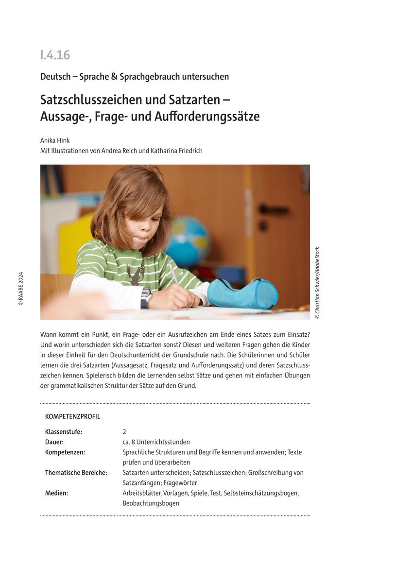 Satzschlusszeichen und Satzarten