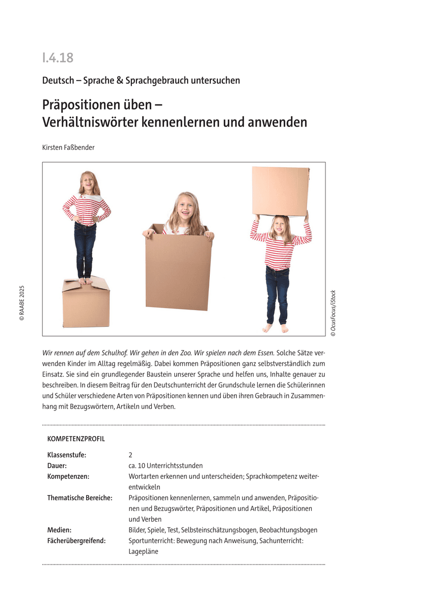 Präpositionen üben