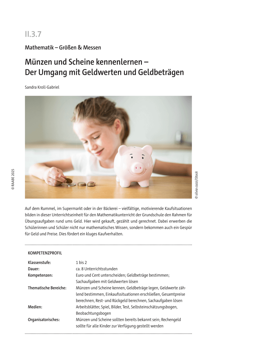 Münzen und Scheine kennenlernen