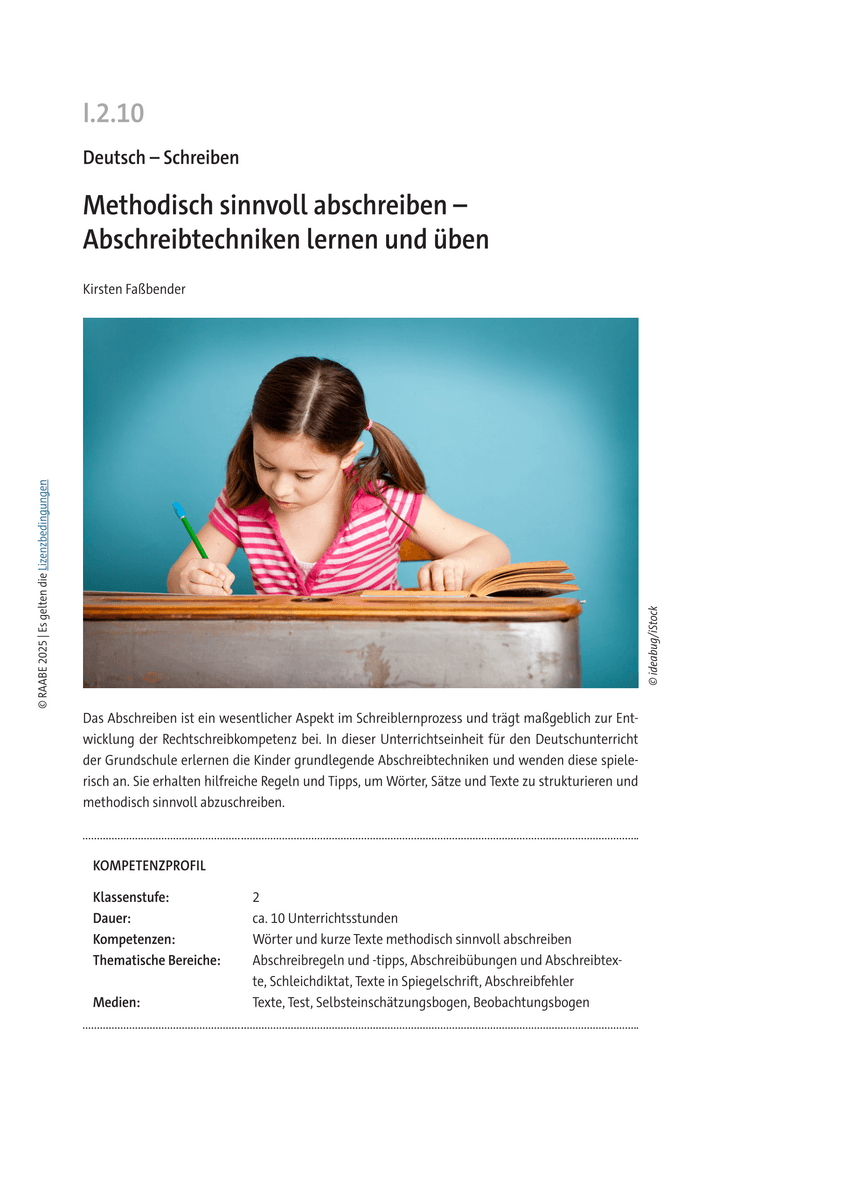 Methodisch sinnvoll abschreiben