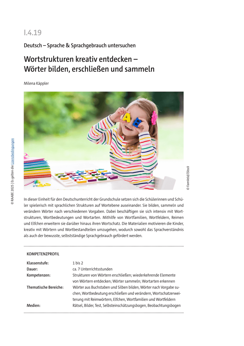 Wortstrukturen kreativ entdecken