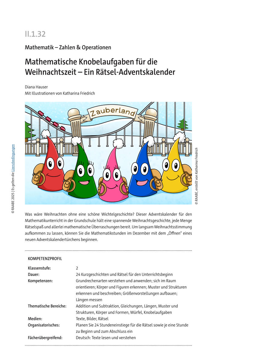 Mathematische Knobelaufgaben für die Weihnachtszeit