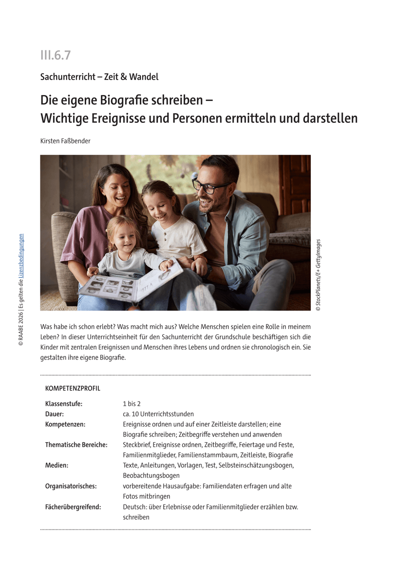 Die eigene Biografie schreiben