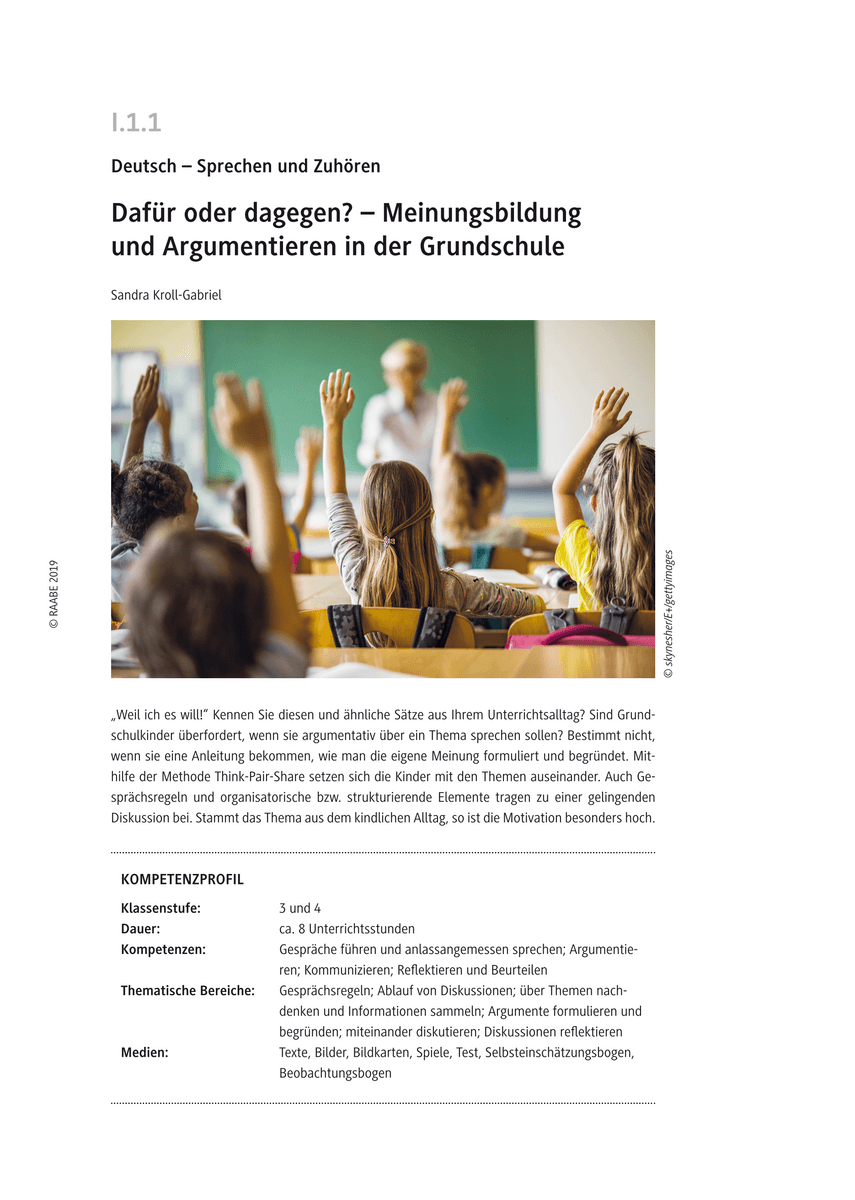 Dafür oder dagegen?