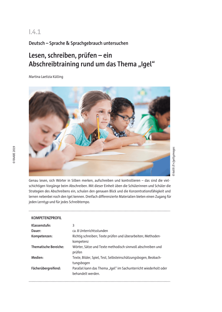 Lesen, schreiben, prüfen