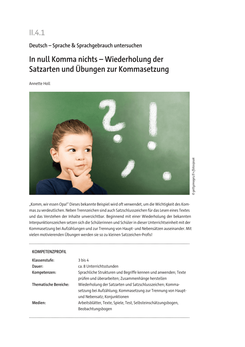 In null Komma nichts