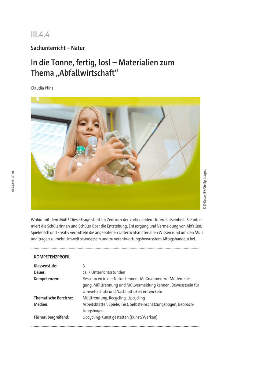 In die Tonne, fertig, los!