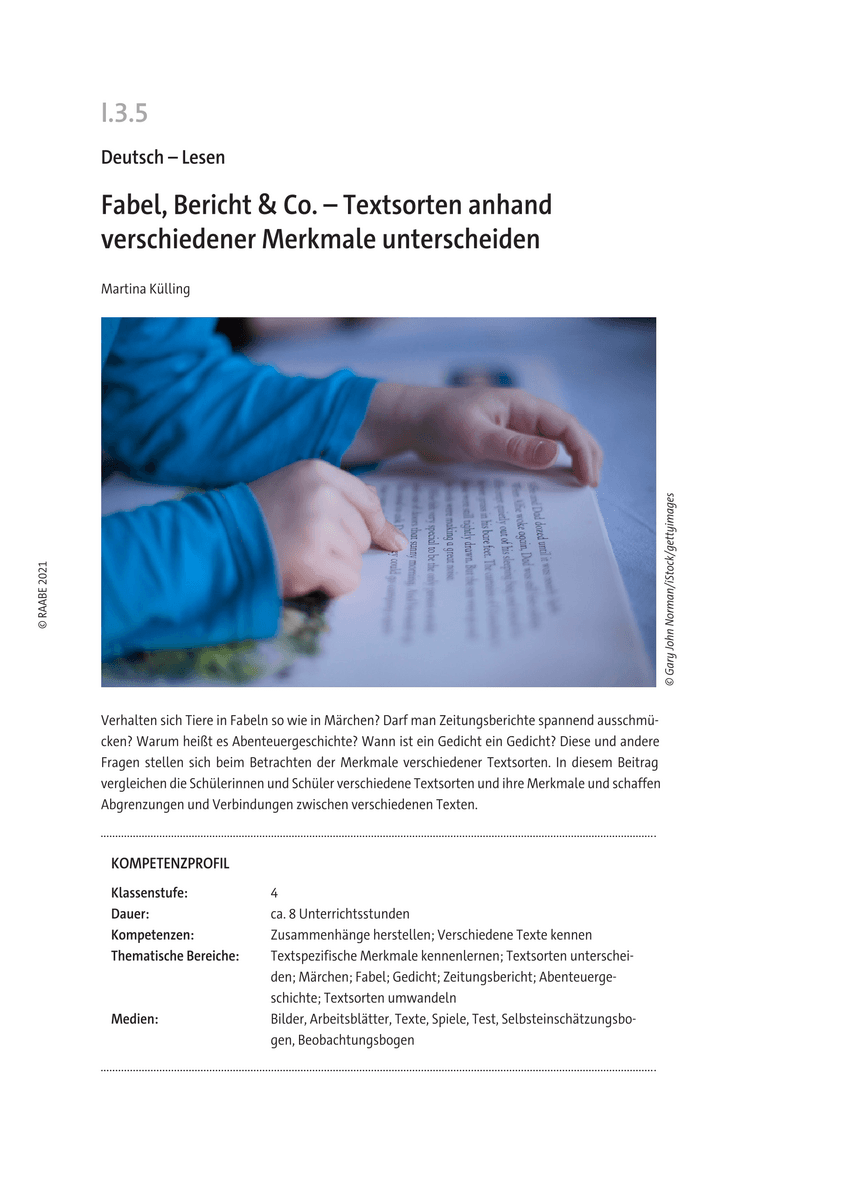 Fabel, Bericht & Co.
