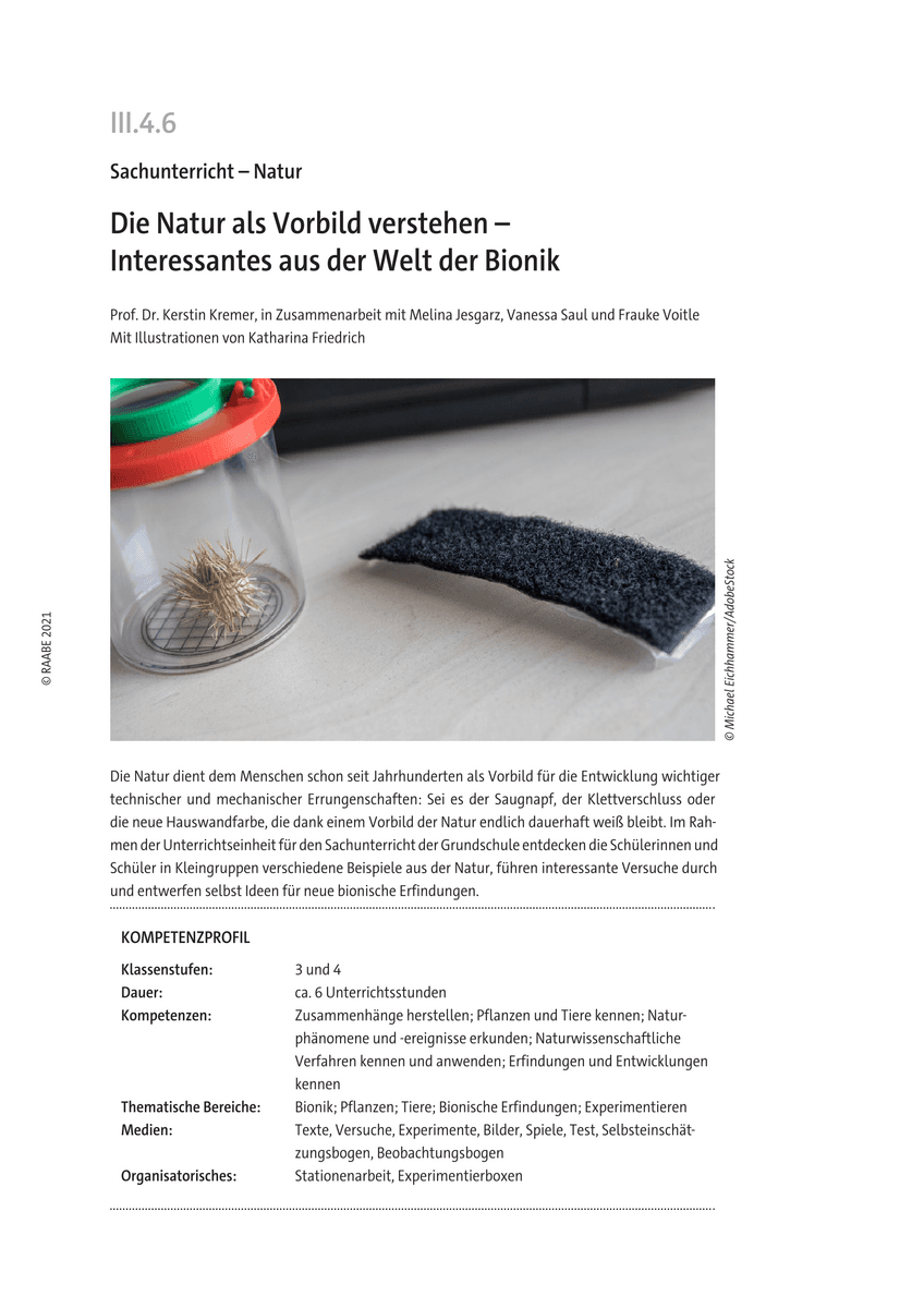 Die Natur als Vorbild verstehen