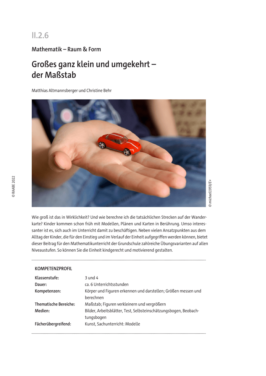 Großes ganz klein und umgekehrt