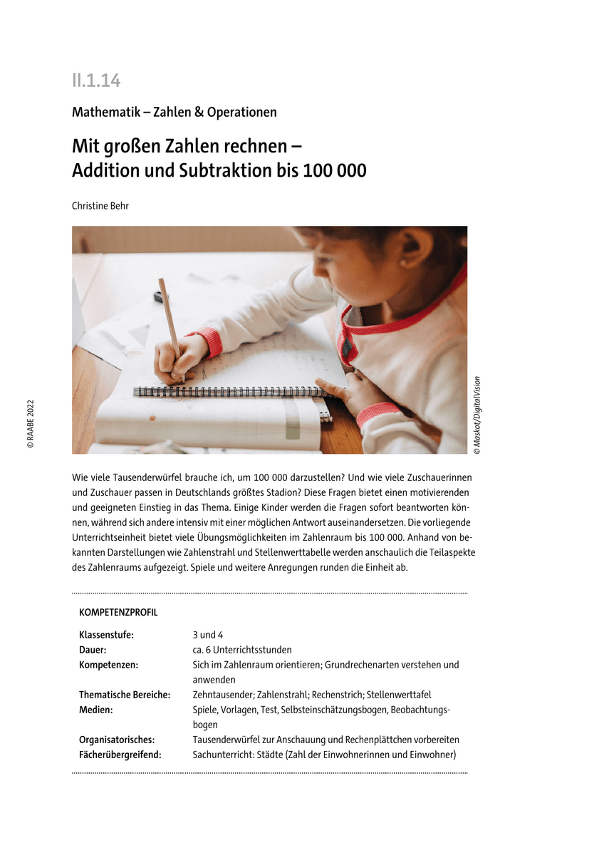Mit großen Zahlen rechnen