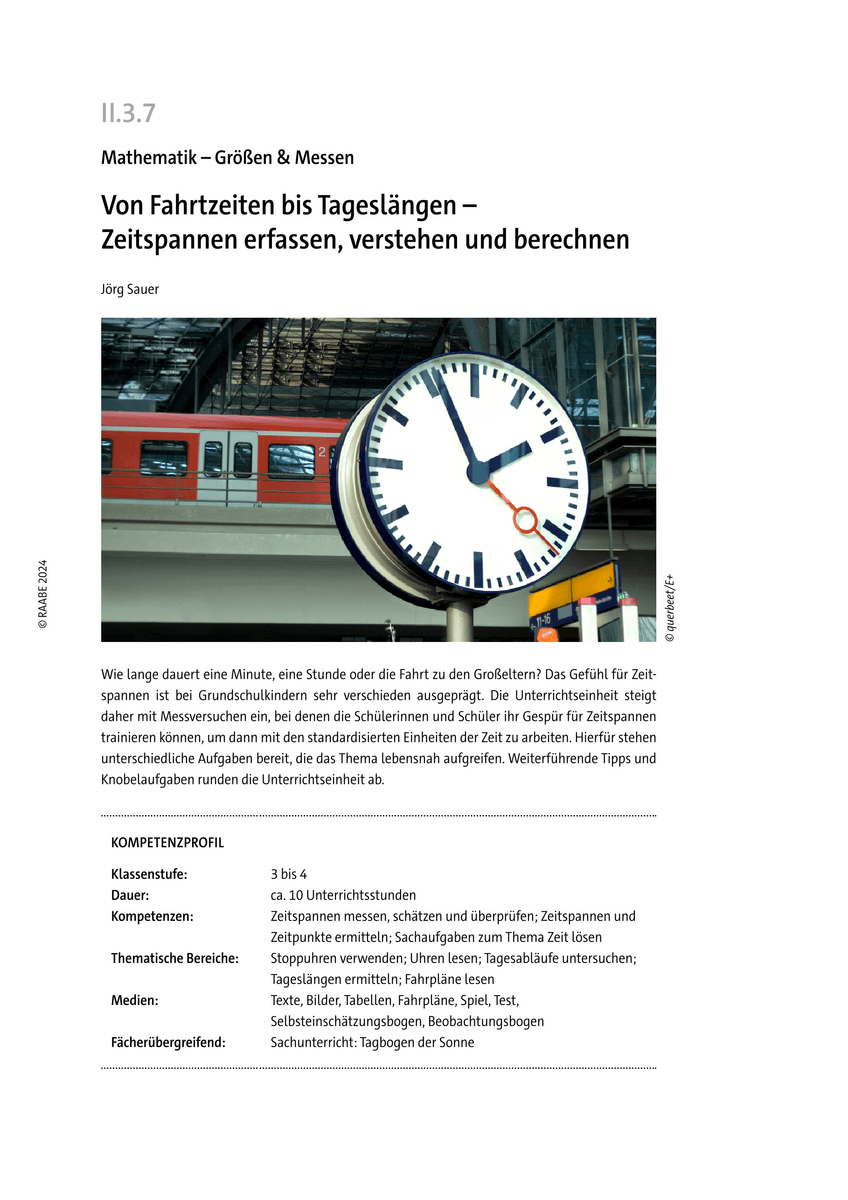 Von Fahrtzeiten bis Tageslängen