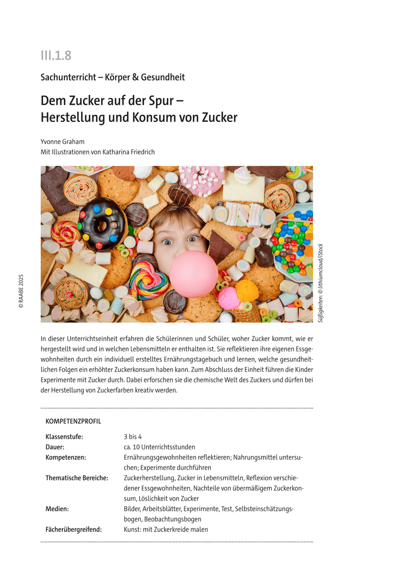 Herstellung und Konsum von Zucker
