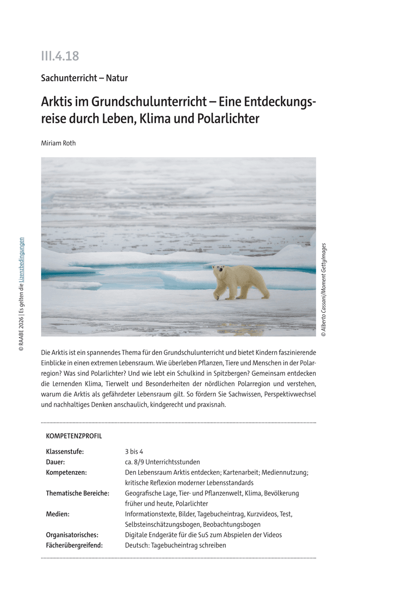 Arktis im Grundschulunterricht