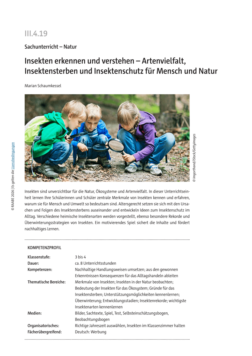 Insekten erkennen und verstehen