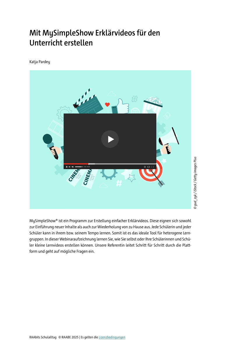 Mit MySimpleShow Erklärvideos für den Unterricht erstellen Mit MySimpleShow Erklärvideos für den Unterricht erstellen