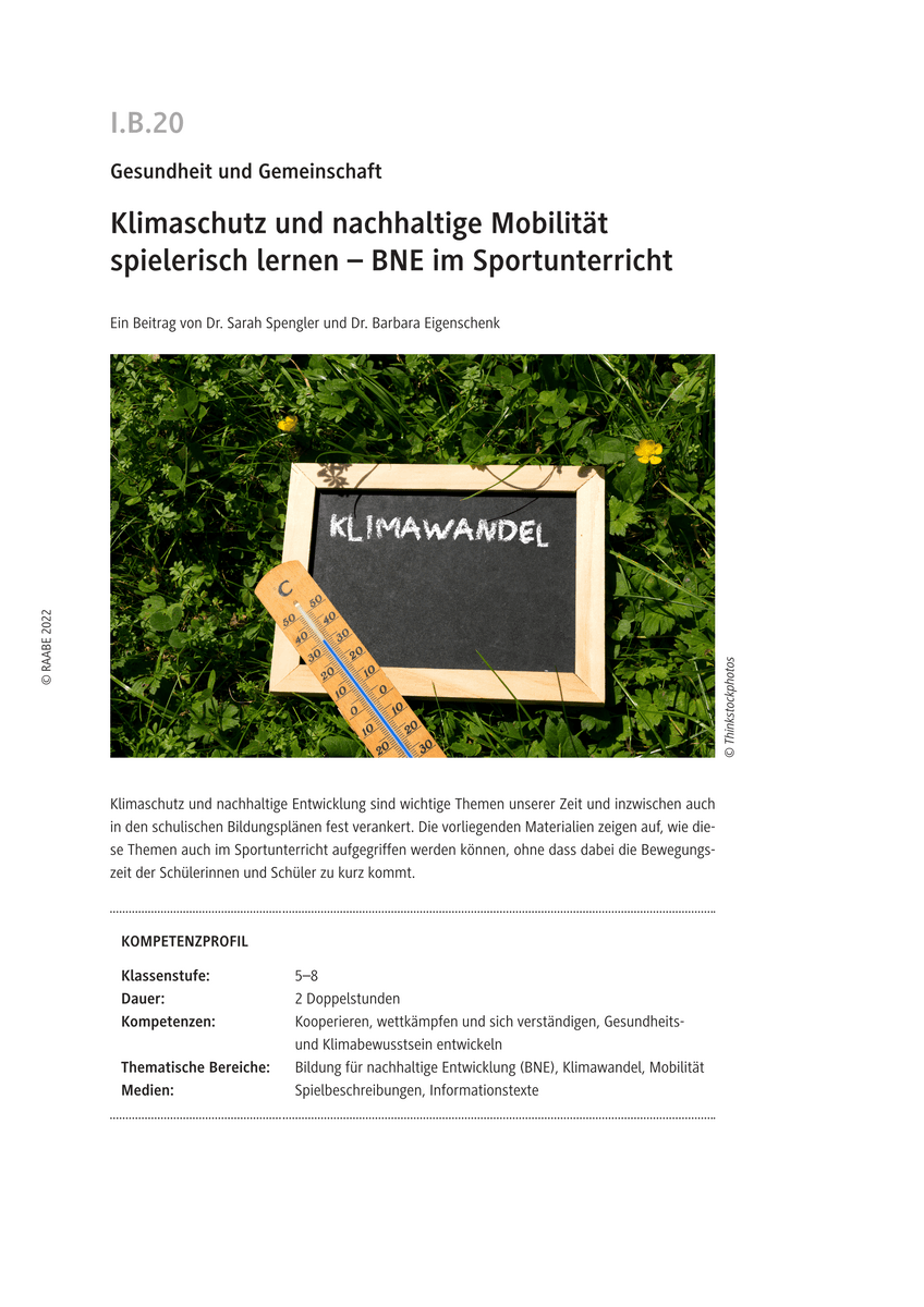 Klimaschutz und nachhaltige Mobilität spielerisch lernen Klimaschutz und nachhaltige Mobilität spielerisch lernen