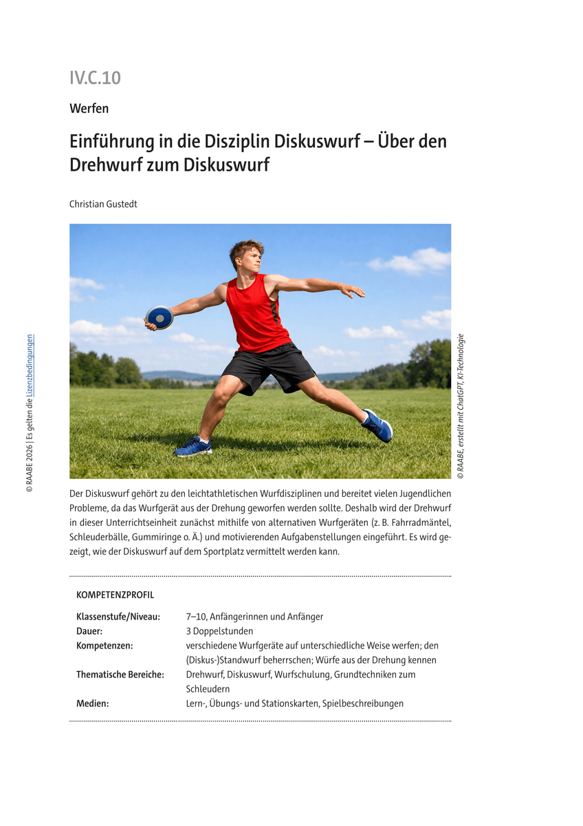 Einführung in die Disziplin Diskuswurf Einführung in die Disziplin Diskuswurf