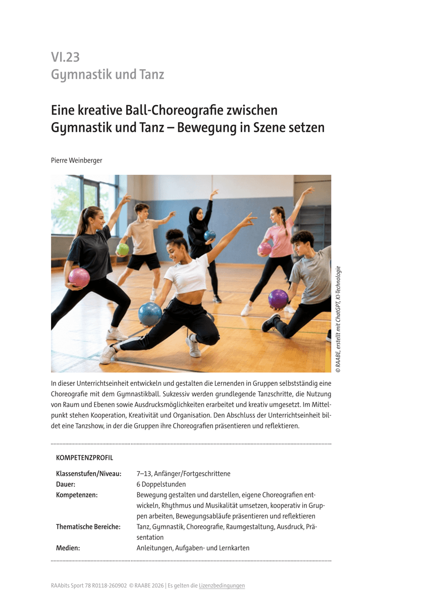 Eine kreative Ball-Choreografie zwischen Gymnastik und Tanz Eine kreative Ball-Choreografie zwischen Gymnastik und Tanz