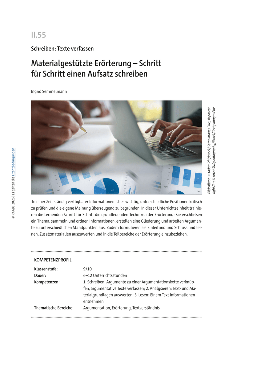 Materialgestützte Erörterung Materialgestützte Erörterung