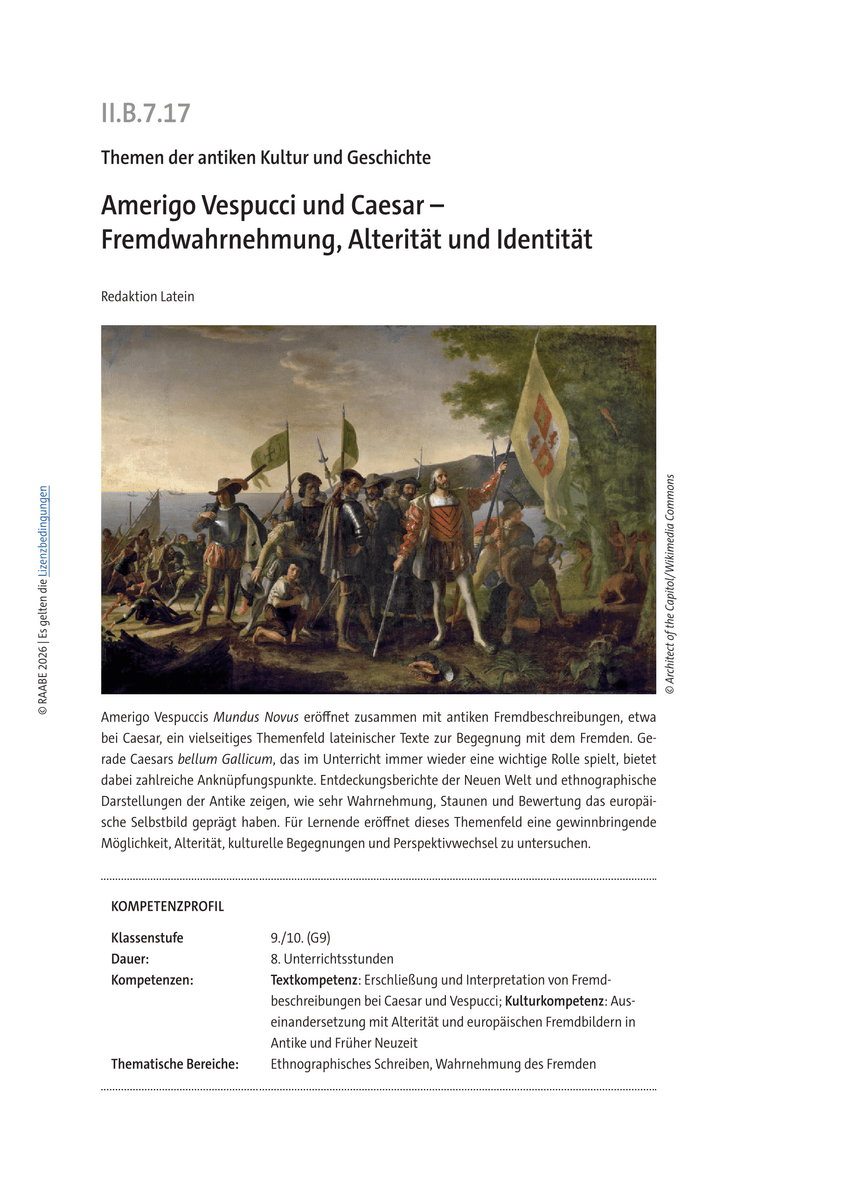 Amerigo Vespucci und Caesar Amerigo Vespucci und Caesar