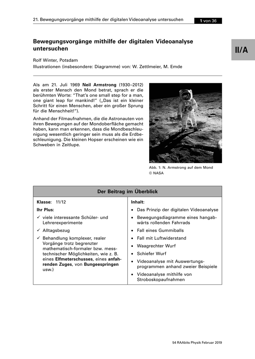 Bewegungsvorgänge mithilfe der digitalen Videoanalyse untersuchen Bewegungsvorgänge mithilfe der digitalen Videoanalyse untersuchen