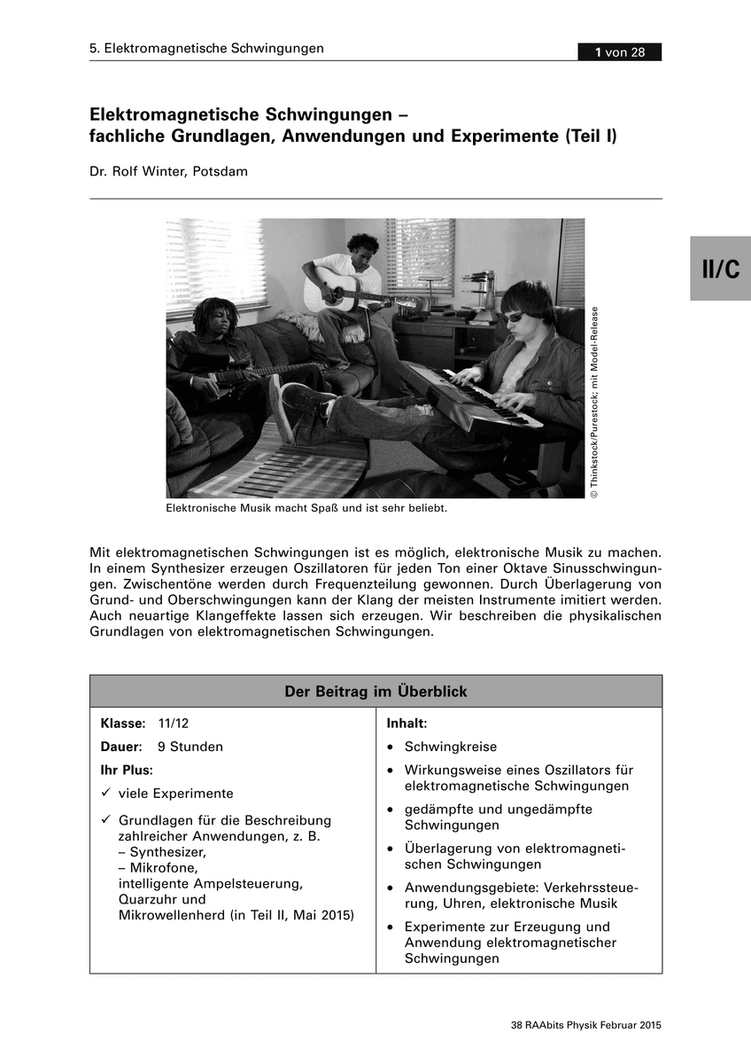 Elektromagnetische Schwingungen Elektromagnetische Schwingungen