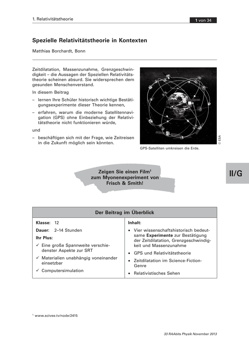 Spezielle Relativitätstheorie in Kontexten Spezielle Relativitätstheorie in Kontexten