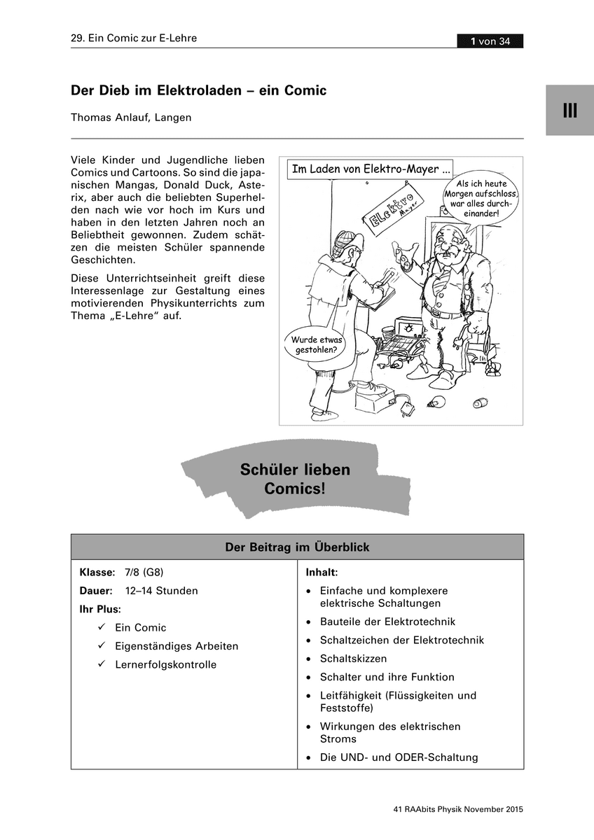 Der Dieb im Elektroladen Der Dieb im Elektroladen