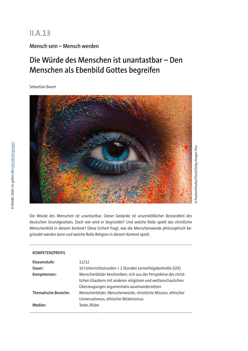 Die Würde des Menschen ist unantastbar! Die Würde des Menschen ist unantastbar!